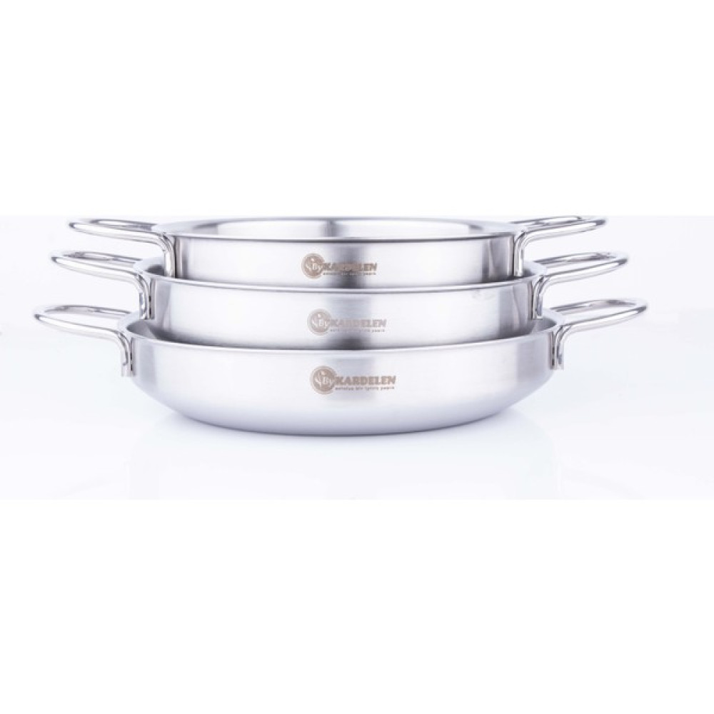 Bykardelen 3 Lü Omlet Set Inox (18-20-22 Tavalar Fiyatı