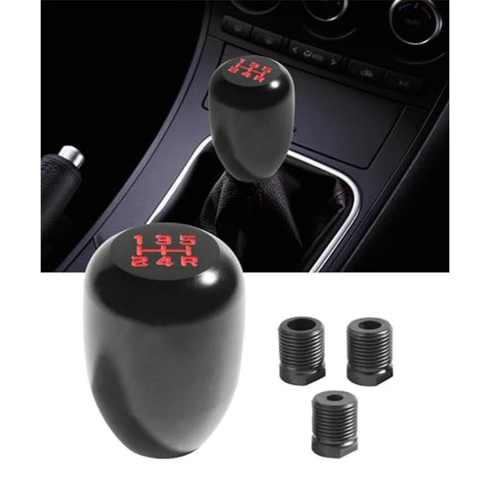 bylikeho Shift Knob,Car Accessories Shifter Knobs,Gear Shift Knob,Shift Knobs,Stick Shift Knob,5 Speed Shift Knobs,Manual Shift KnobSuitable for Cars,Trucks,RV and Other General Models (Black)