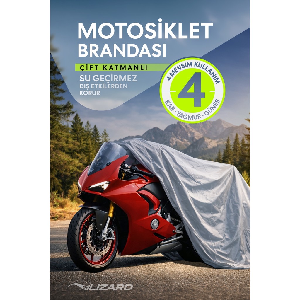 ByLizard Honda Sh 125 Arka Çanta Topcase Uyumlu Su Geçirmez Motosiklet Brandası Motor Branda Lastikli Motorsiklet Brandaları Fiyatı