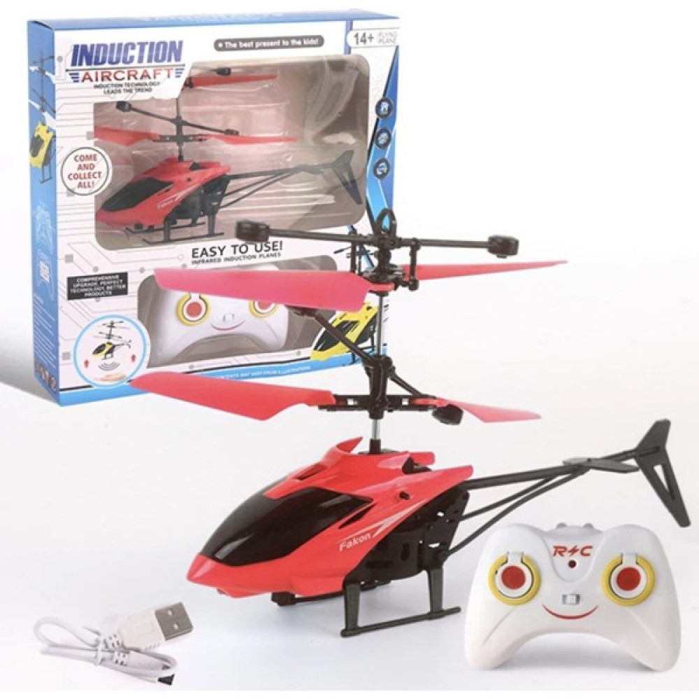 Byoztek Rc Helikoper Uzaktan Kumandalı Şarjlı Helikopter Sensörlü Drone Helikopter - Kırmızı RC Araçlar ve Aksesuarları Fiyatı