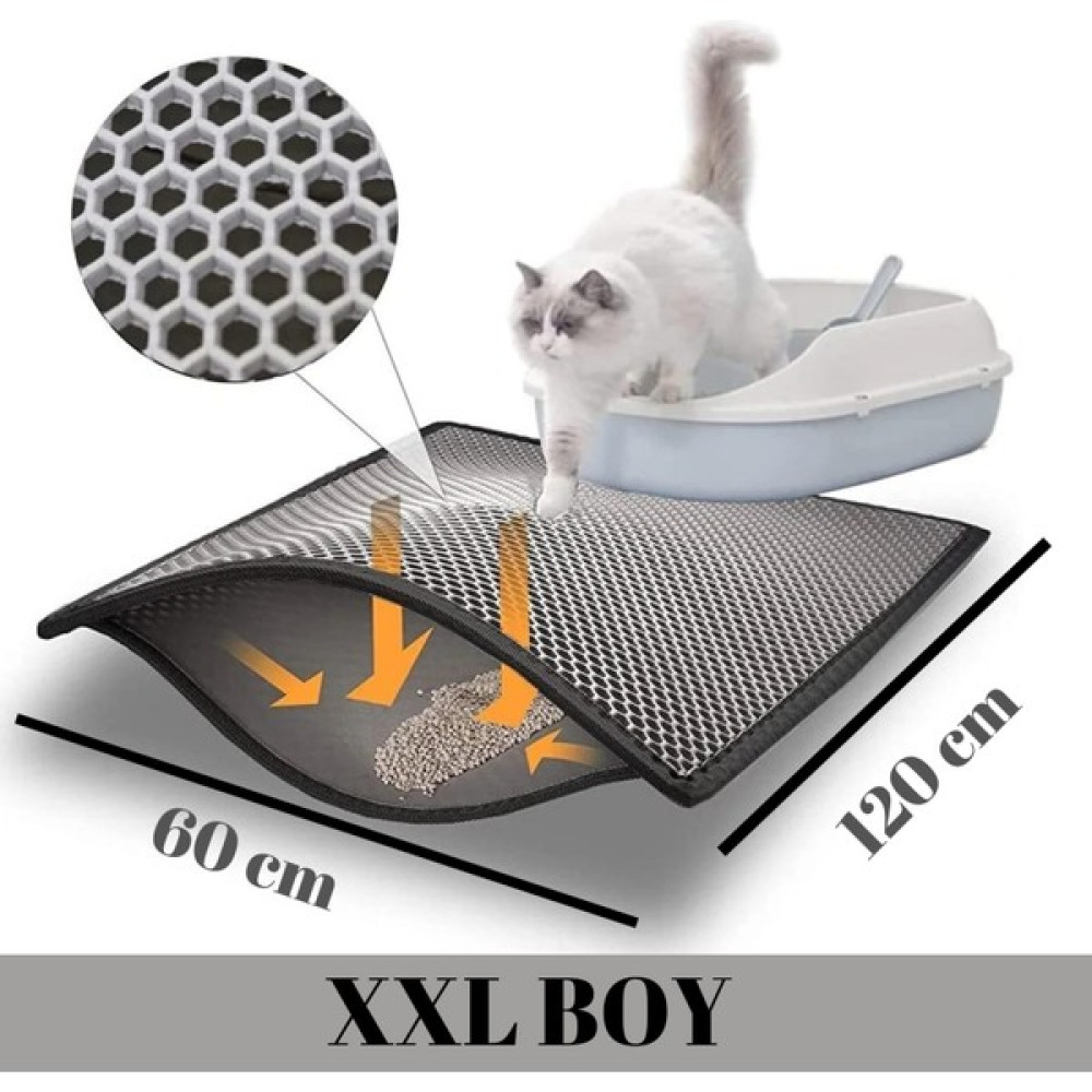 Bypet Kedi Tuvaleti Önü Elekli Kedi Kumu Paspası- Xxl Boy- Gri Renk (60 x 120 Cm) Evcil Hayvan Ürünleri Fiyatı