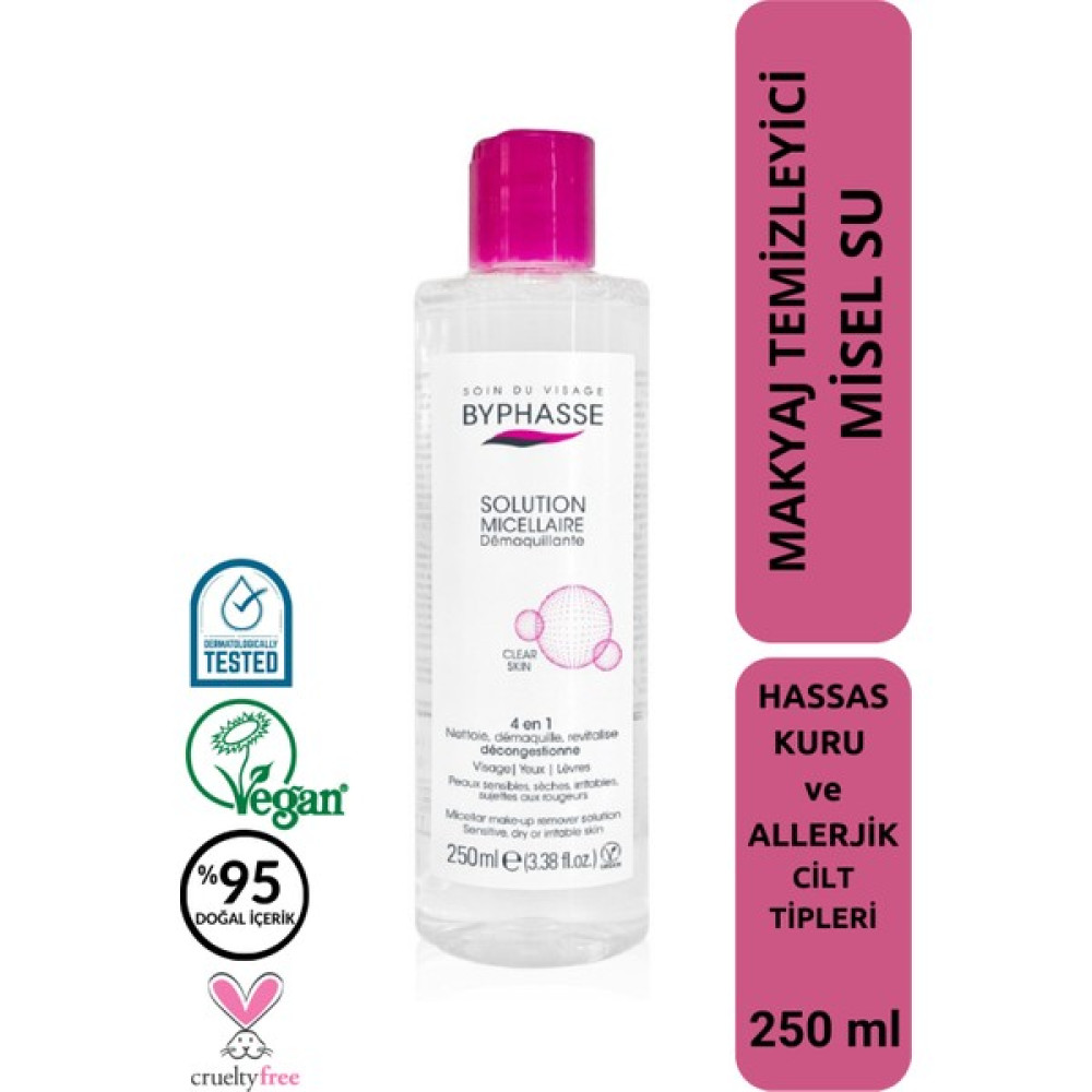 Byphasse Micellar Yüz ve Makyaj Temizleyici Misel Su Kuru,hassas ve Allerjiye Meyilli Ciltler 250ML Oto Boyaları Fiyatı