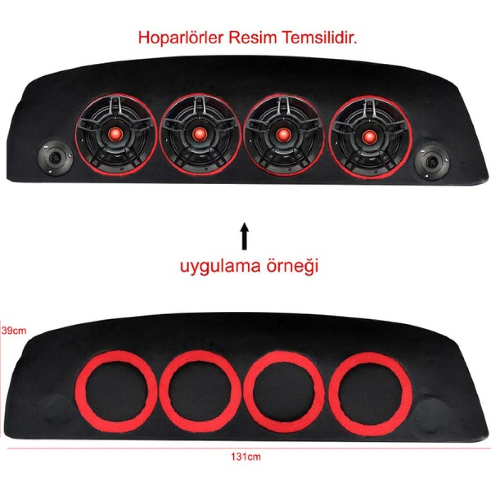 BYR Tofaş Dörtlü 20CM Halkali 10CM Tweeter Yuvali Fiber Pandizot Kabartmali Azn Byr [byrtek] Oto Hoparlörleri & SubWoofer Fiyatı
