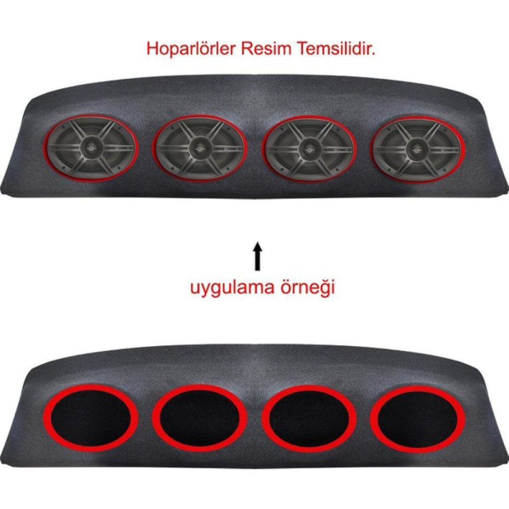 BYR Tofaş Dörtlü Oval 6x9 Halkali Kabartmali Cam Alti Pandizot Byr [byrtek] Oto Hoparlörleri & SubWoofer Fiyatı