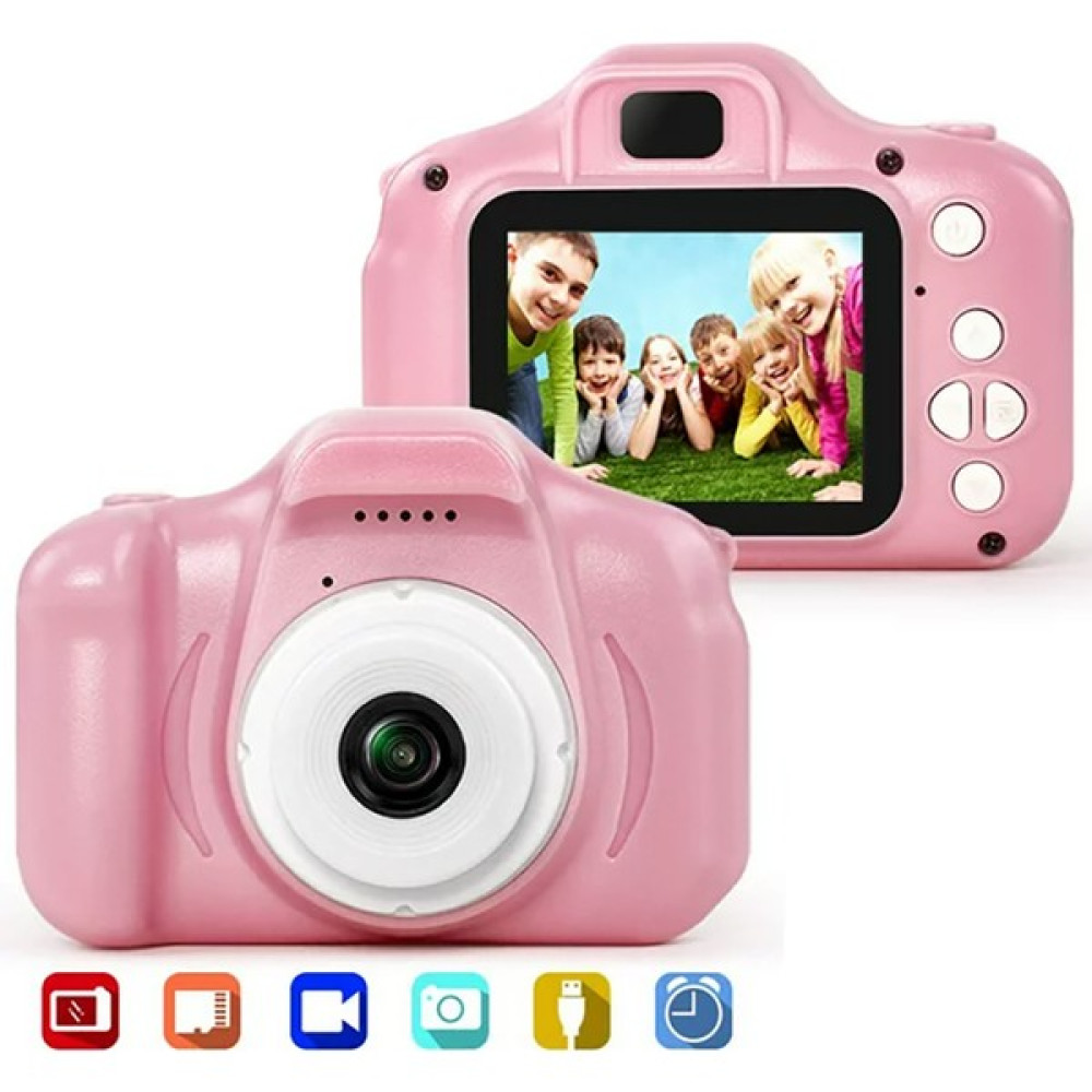 Byrist Çocuk Kamerası Akıllı Mini 1080P Dijital Fotoğraf Makinesi Hafıza Kartı/müzik/video/oyun Destekli - Pembe Dijital Fotoğraf Makineleri Fiyatı