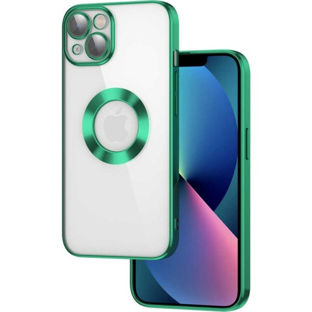 Byrk Aksesuar Apple iPhone 13 Pro Logo Gösteren Kamera Korumalı Kenarları Renkli Şeffaf Silikon Kılıf - Açık Yeşil Cep Telefonu Kılıfı Fiyatı