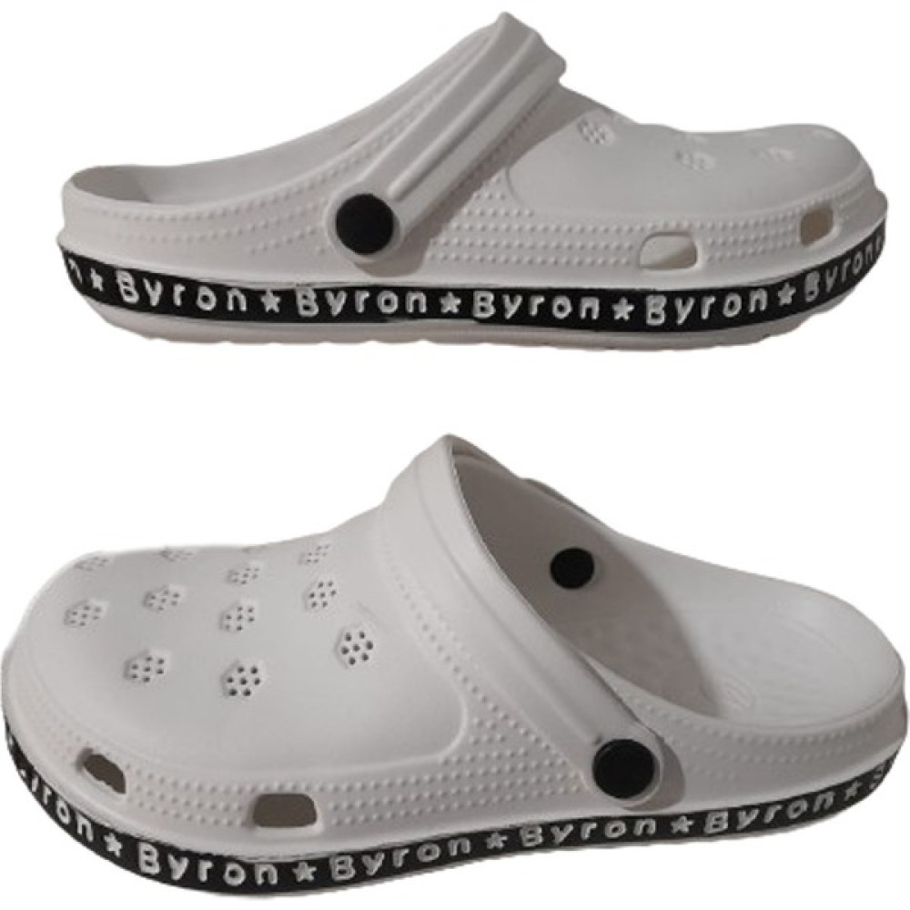 Byron Unisex Beyaz Sabo Hastane Hemşire Terlik Erkek Terlikleri ve Sandaletleri Fiyatı