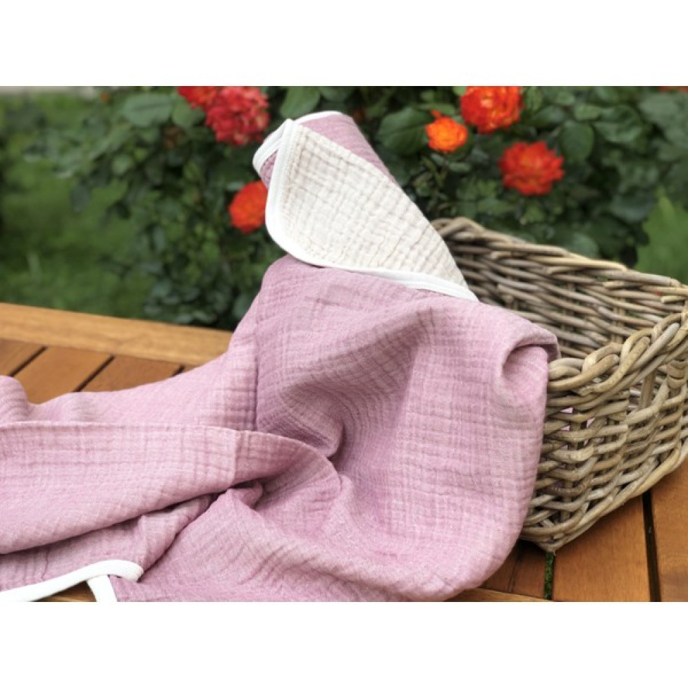 Byrosh Dört Kat Müslin Bebek Battaniyesi -Örtüsü - Gül Kurusu - 88 x 88 cm Bebek Battaniyesi Fiyatı