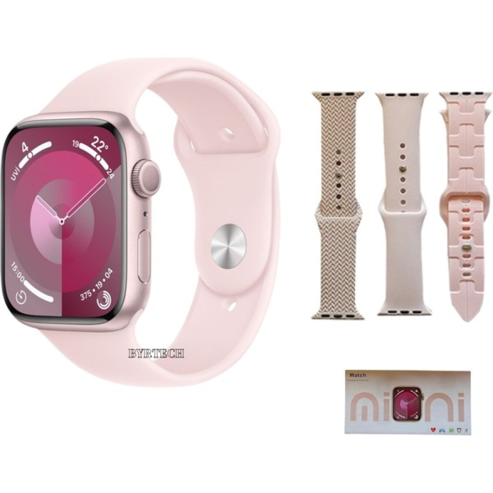 Byrtech Gw9 Mini Amoled Ekran Gps/nfc/siri Destekli 41 mm Watch 9 Mini Akıllı Saat - Pembe Oto Boyaları Fiyatı