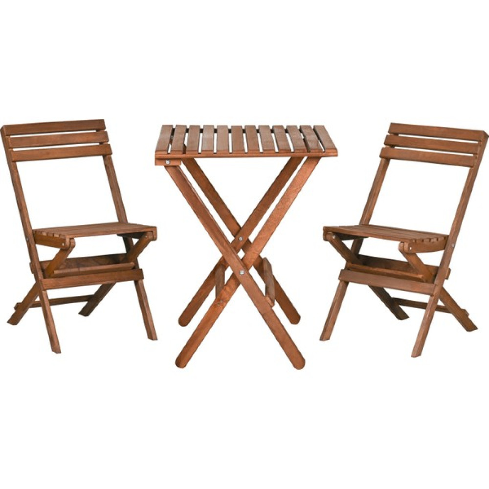 Bysay Ahşap Katlanır 3 Lü Bistro Set Mutfak Balkon Bahçe Teras Masa Sandalye Seti (Ceviz Renk) - Ceviz Bahçe Mobilyası Takımı Fiyatı