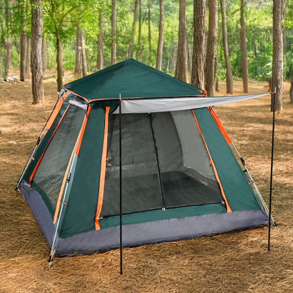 Bysay Tam Otomatik 6 Kişilik Tenteli Kamp Çadırı 240X240X155 cm (Yeşil) Çadır Fiyatı
