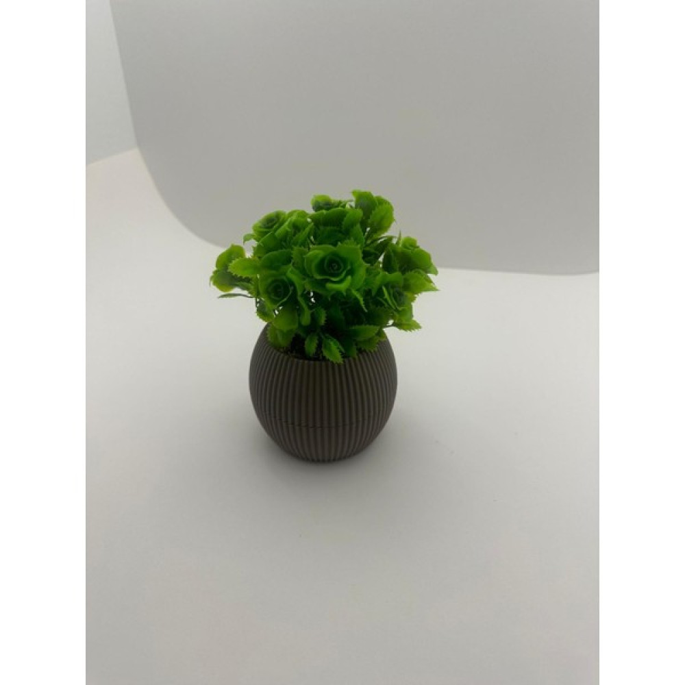 BYSHOME Gri Saksıda Yapay Çiçek Yeşil Gül Demeti Dekoratif Mutfak Banyo Masa Çiçeği 18 cm Ev & Dekorasyon Aksesuarları Fiyatı