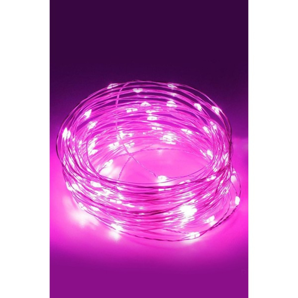 Byshome Peri LED 3 Metre Pilli Dekoratif Aydınlatma - 3 m - Pembe Led Aydınlatmalar Fiyatı