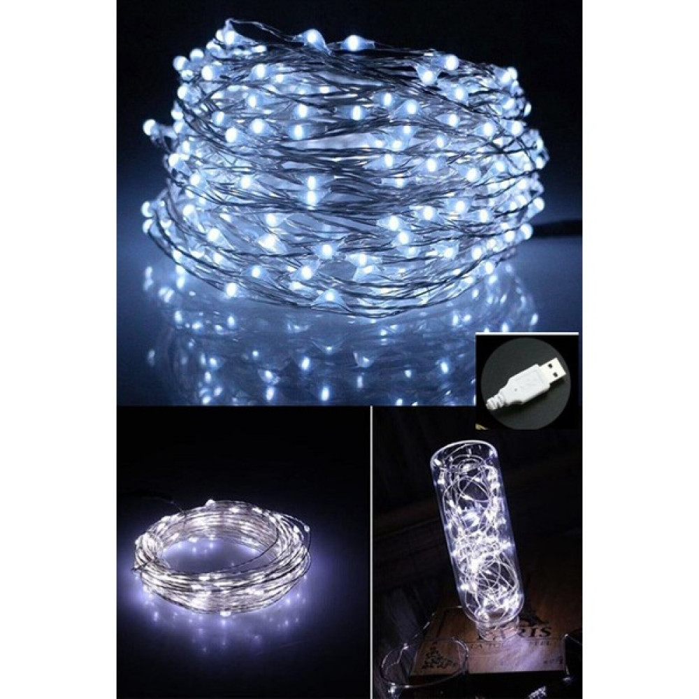Byshome Peri Led Işık 10 Metre USB ile Çalışan Çok Amaçlı Dekoratif Aydınlatma - 10 m - Beyaz Led Aydınlatmalar Fiyatı