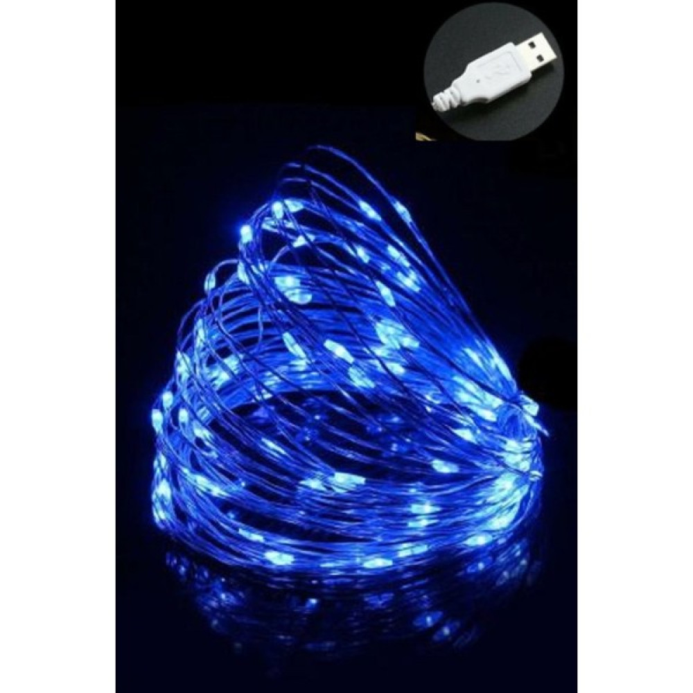 Byshome Peri Led Işık 10 Metre USB ile Çalışan Çok Amaçlı Dekoratif Aydınlatma - 10 m - Mavi Led Aydınlatmalar Fiyatı