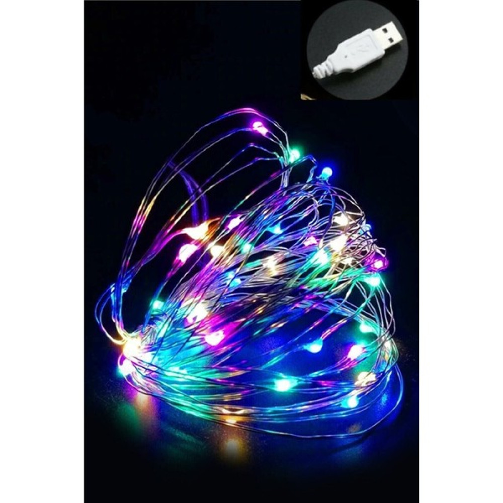 Byshome Peri Led Işık 10 Metre USB ile Çalışan Çok Amaçlı Dekoratif Aydınlatma - 10 m - RGB Led Aydınlatmalar Fiyatı