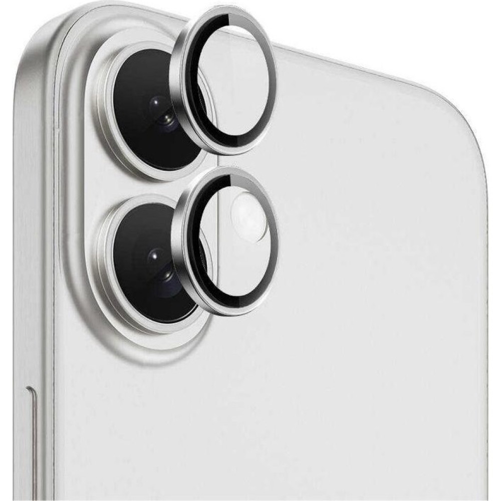 Bzontech Apple iPhone 16 / 16 Plus Mercek Lens Kamera Koruyucu Beyaz Cep Telefonu Fiyatı