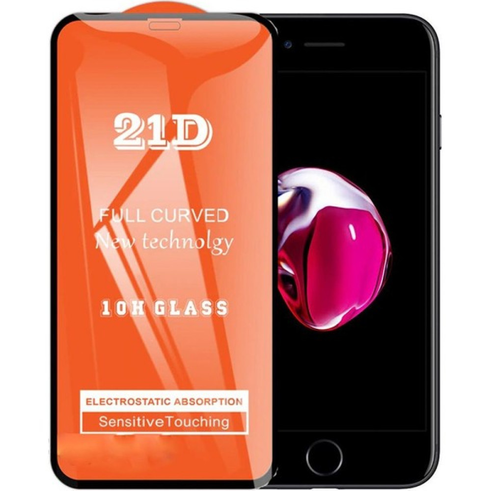 Bzontech Apple iPhone 8 Ekran Koruyucu 21D Tam Kaplayan Kavisli Apple iPhone 8-Beyaz - Şeffaf Cep Telefonu Ekran Koruyucusu Fiyatı