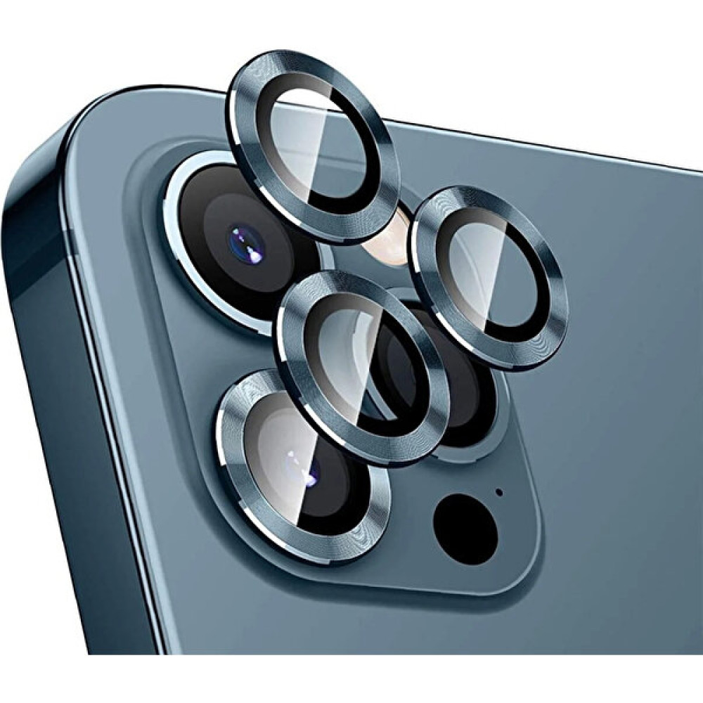 Bzontech iPhone 15 Pro / 15 Pro Max Mercek Lens Kamera Koruyucu Mavi Titanyum Cep Telefonu Ekran Koruyucusu Fiyatı