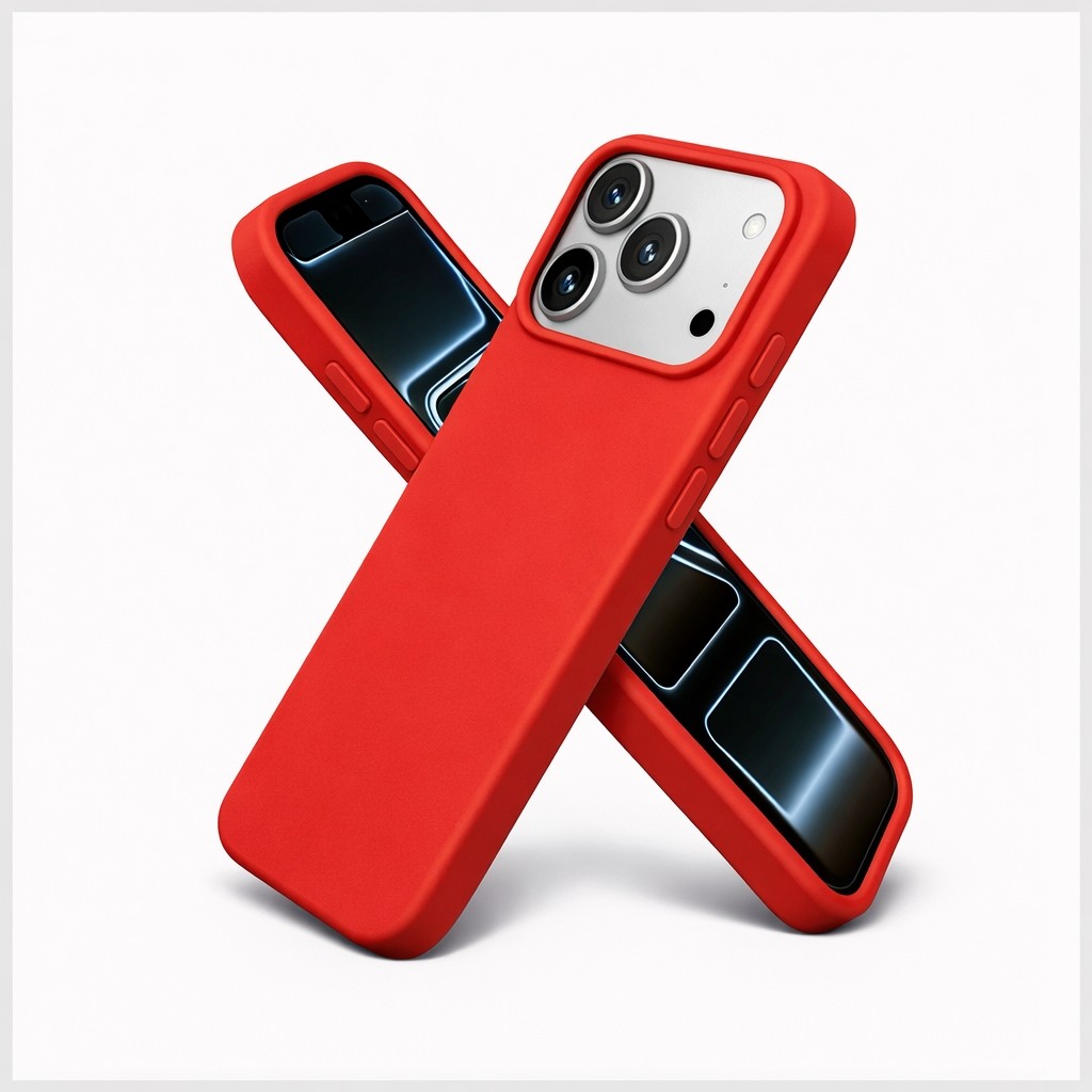 Bzontech iPhone 17 Pro Uyumlu Kılıf Renkli Lansman Içi Kadife Yumuşak Kamera Yükseltili Silikon - Kırmızı Cep Telefonu Kılıfı Fiyatı