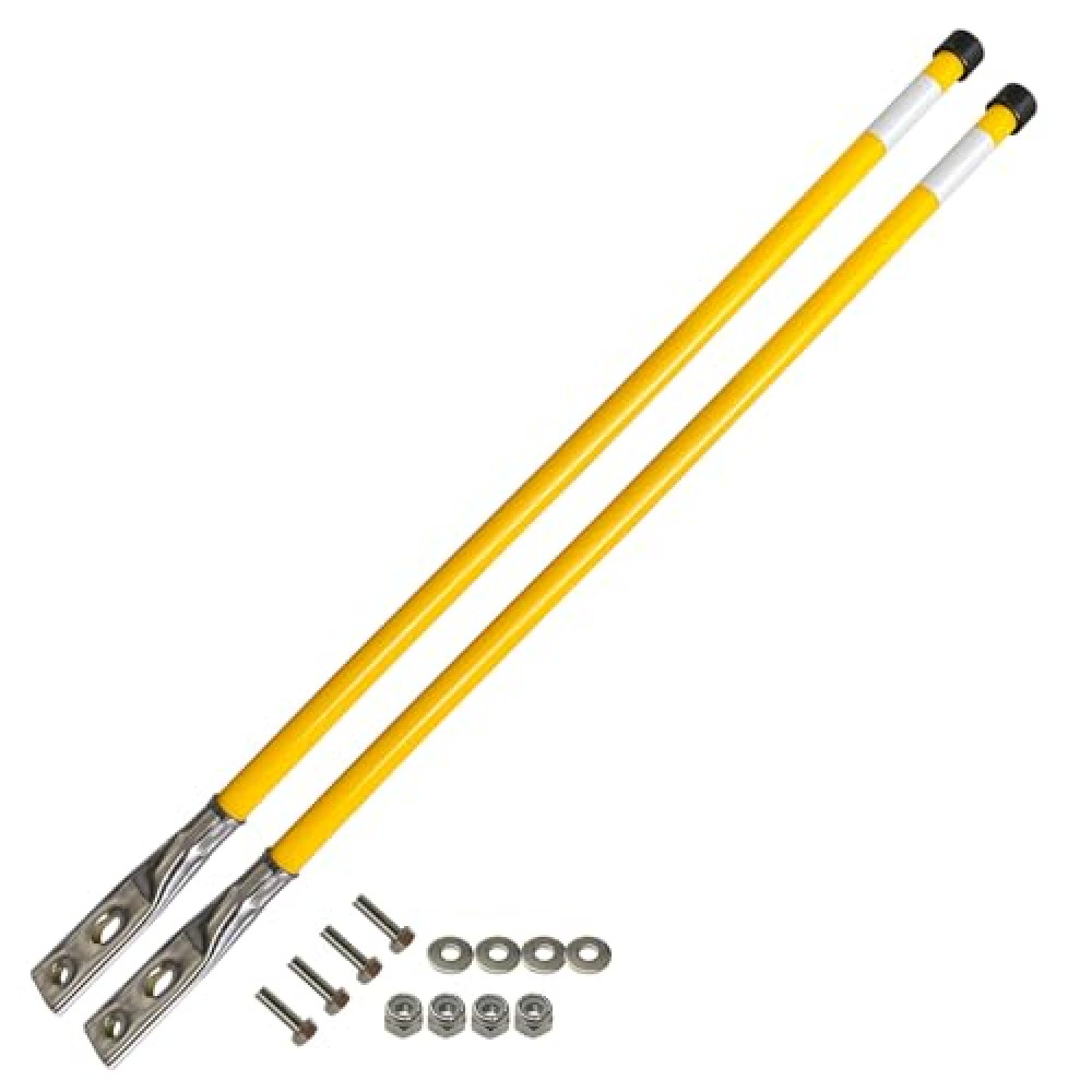 C CLINK Snow Plow Markers Blade Guides 28" Yellow 304 Stainless Steel Joint 3/4'' Built-in Steel Wire Never Break for Blizzard Boss SNO-Way Western Snowplows Pickup Truck SUV UTV ATV（2PCS）