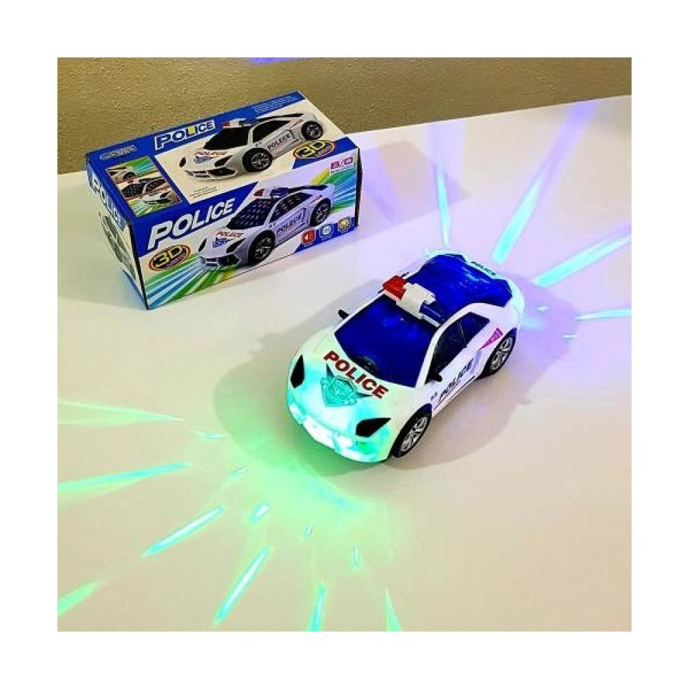 C Toys 3D Işıklı Pilli ve Sesli Polis Arabası - Beyaz Oyuncak Araç Fiyatı
