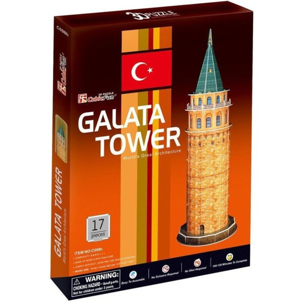 C098H Cubic Fun Galata Kulesi 17 Parça 3 Boyutlu Puzzle Puzzle & Aksesuarları Fiyatı