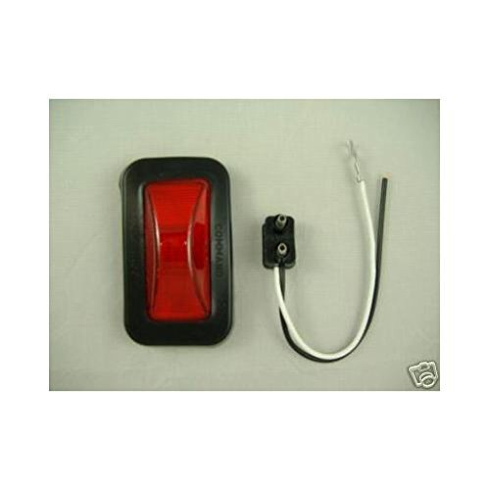 C2W Incandescent 2.5" Red Truck Trailer RV Clearance Marker Lights/Grommet Mount