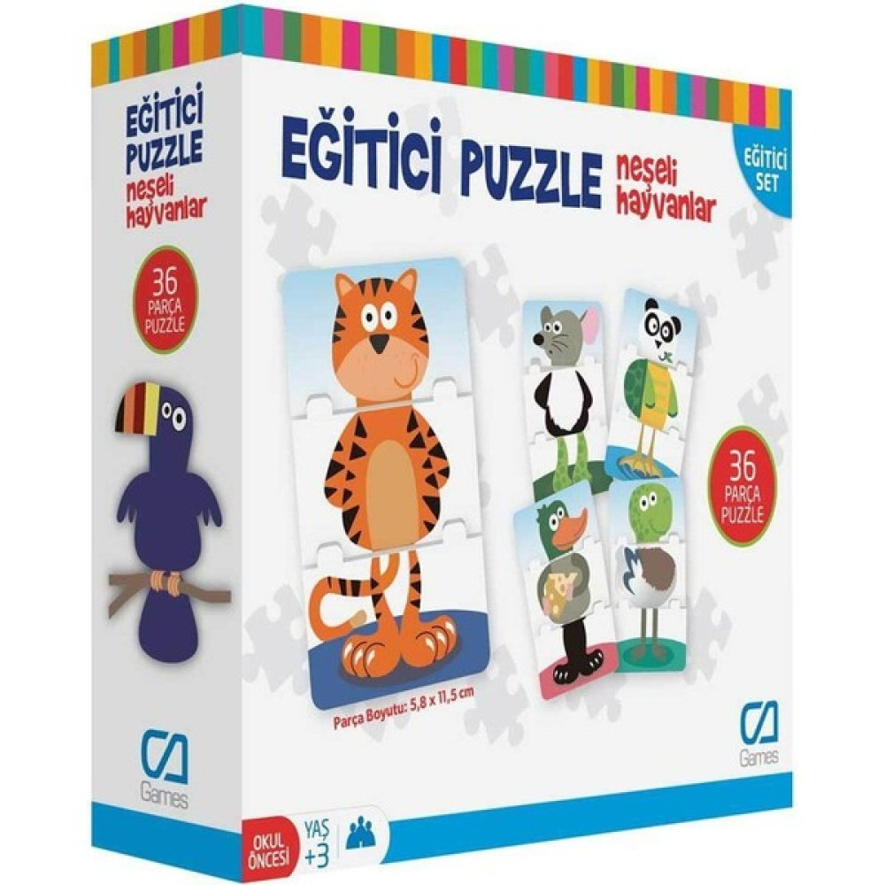 Ca Games CA.5028 Ca Games Eğitici Puzzle Neşeli Hayvanlar Oto Boyaları Fiyatı