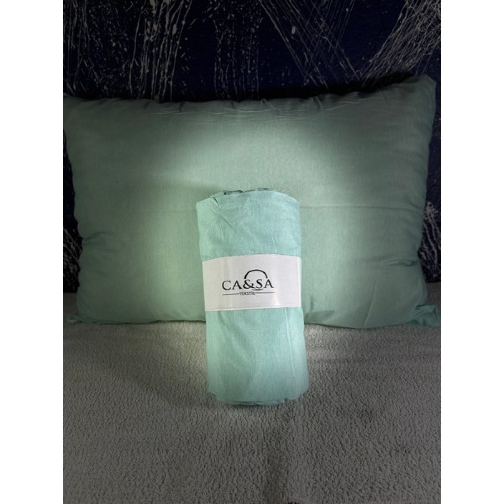 Ca-Sa Tekstil Ranforce Kumaş Çift Kişilik Lastikli Çarşaf Takımı - 160 x 200 - Mint Yeşili Çarşaf Fiyatı