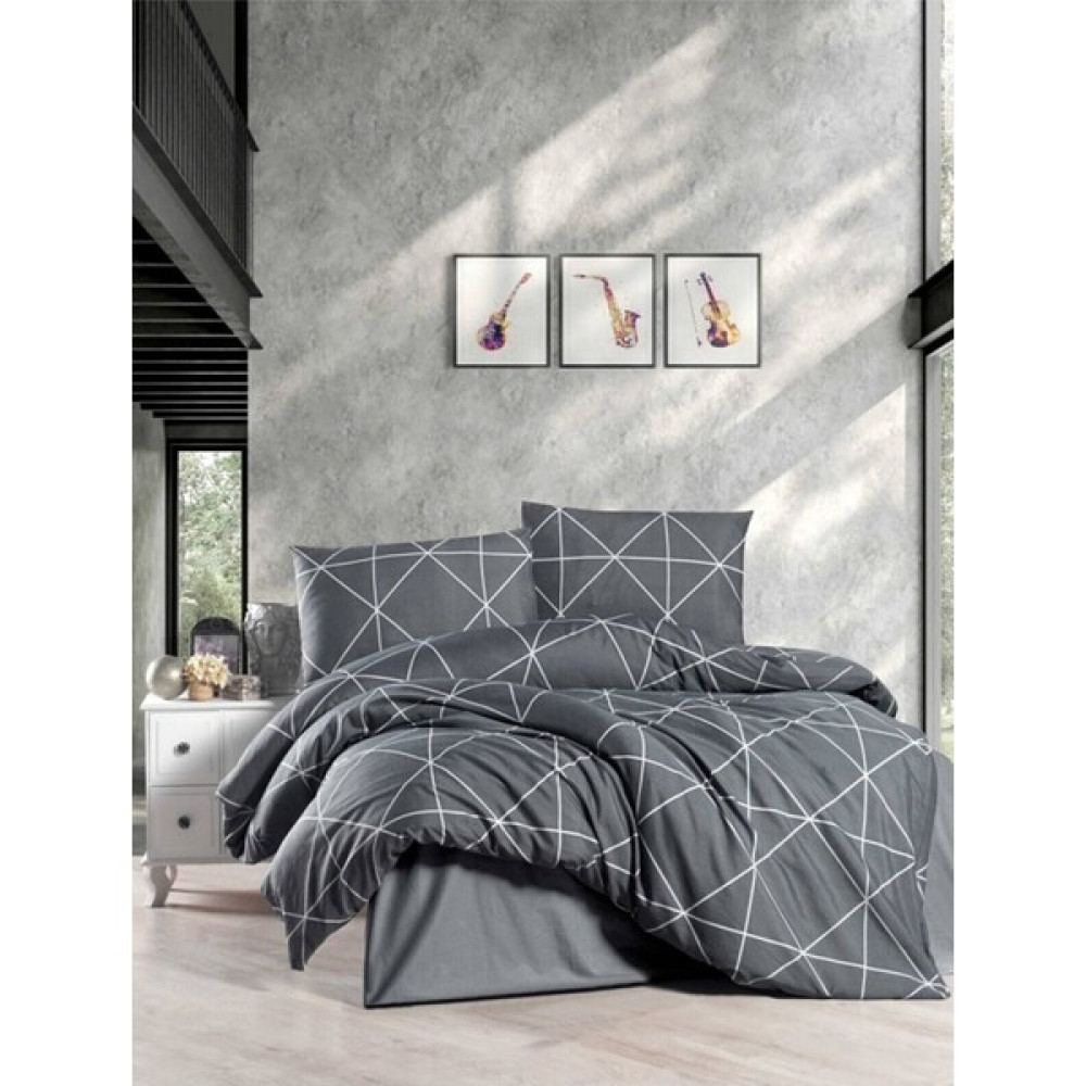 Ca-Sa Tekstil Tek Kişilik Nevresim Takımı - Füme - 160 x 240 cm Nevresim Takımı Fiyatı