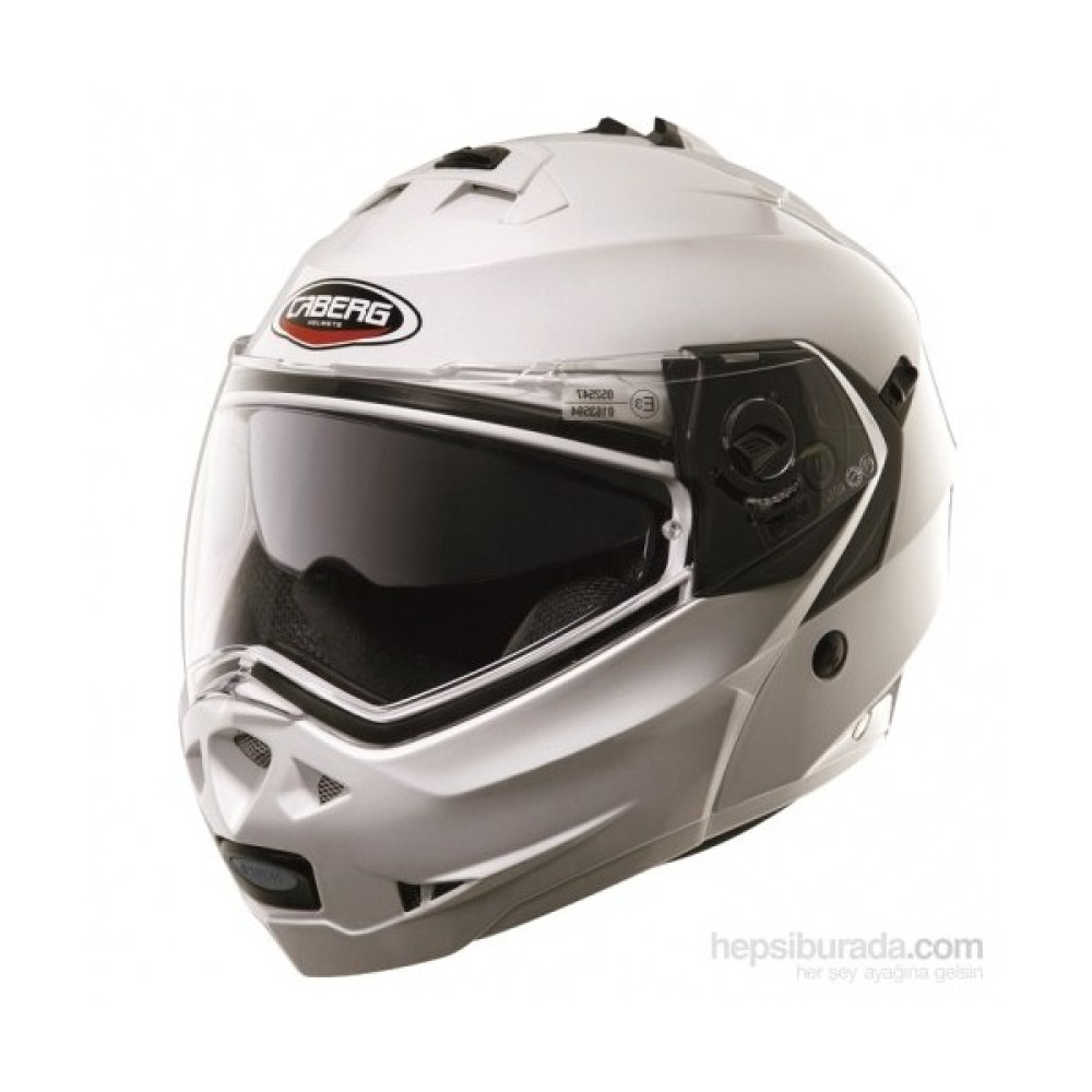 Caberg Duke Çeneden Açılır Kask Vizörlü (Beyaz) - S - Beyaz Motorsiklet Kaskları Fiyatı