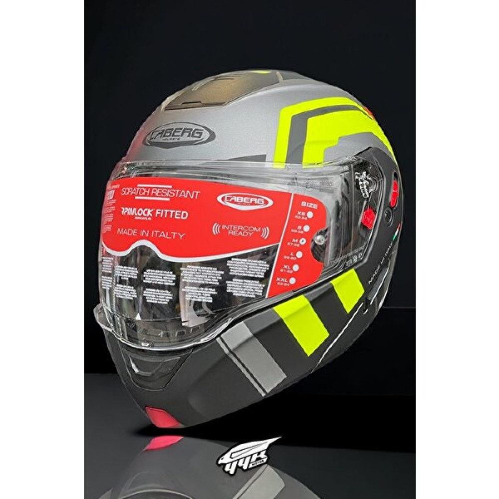 Caberg Horus x Çene Açılır Mat Gri Neon Sarı ( Buhar Camı Dahil ) Kask - XL Motorsiklet Kaskları Fiyatı