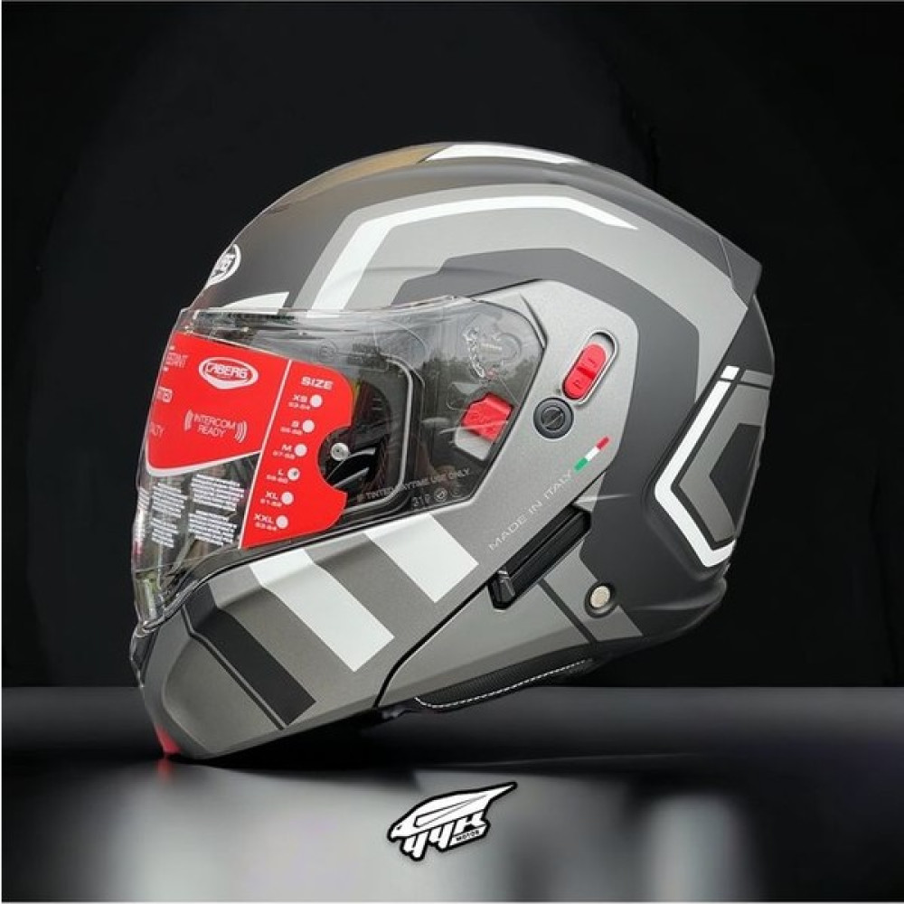 Caberg Horus x Çene Açılır Mat Siyah Beyaz Gri ( Buhar Camı Dahil ) Kask - S Motorsiklet Kaskları Fiyatı