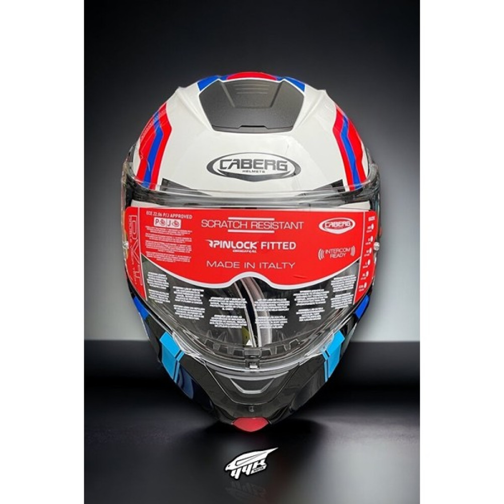 Caberg Horus x Çene Parlak Beyaz Kırmızı Mavi ( Buhar Camı Dahil ) Kask - M Motorsiklet Kaskları Fiyatı
