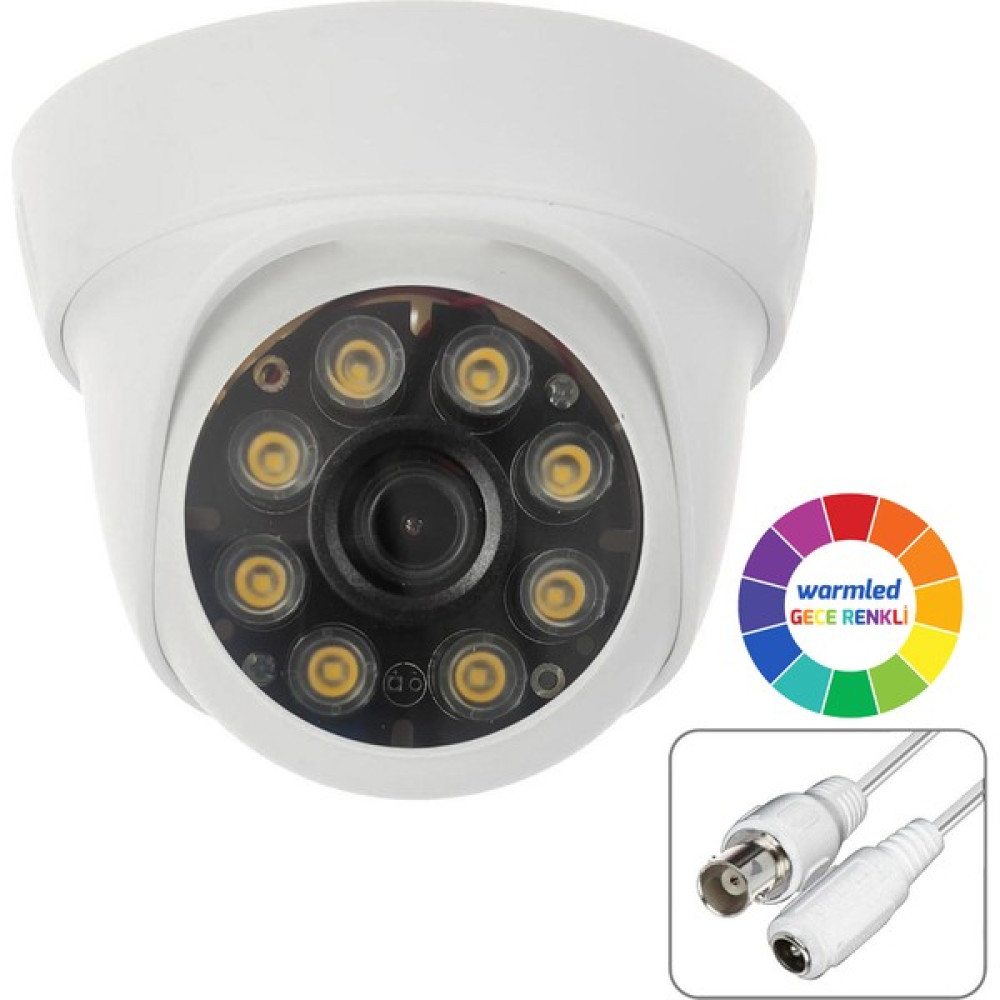 Cable Cable Ahd Kamera Dome 2mp 3.6mm 8 Warmled Poke PK-1412-8W Güvenlik Kameraları Fiyatı