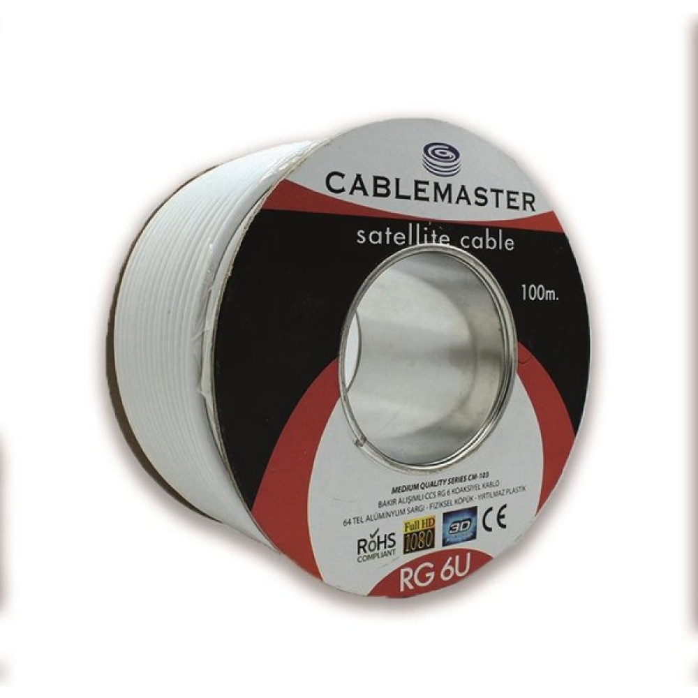 Cablemaster 100 mt 64 Tel Rg6 U4 Bakır Alışımlı Medıum Plus CM-103 Tr Makaralı Kablo Oto Boyaları Fiyatı