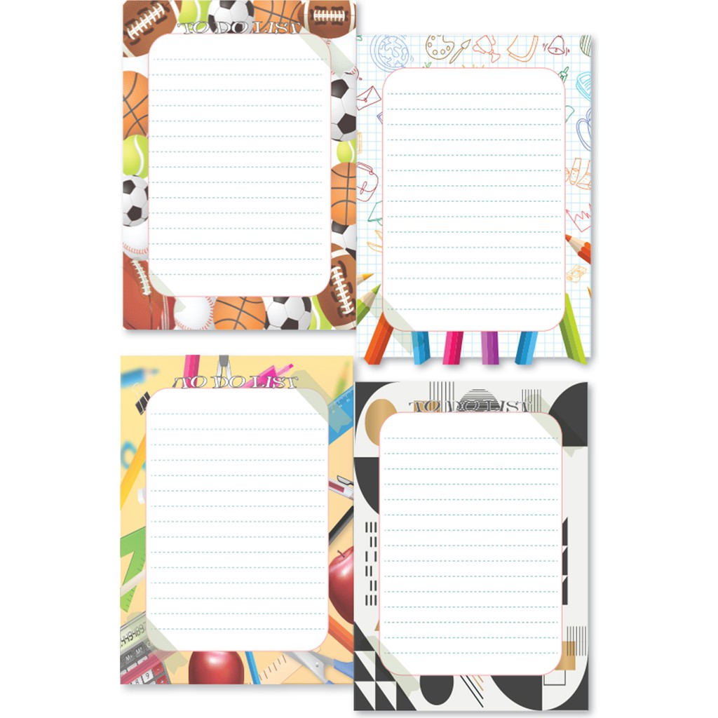 Cabuk Baskı 4'lü Bloknot Note Pad - To Do List Bloknot Not Kağıdı 10 x 14 cm - Spor Not Defteri & Bloknot Fiyatı