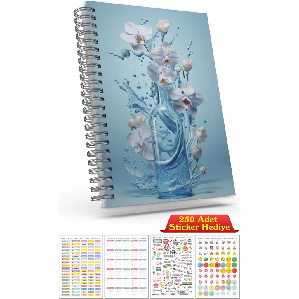 Cabuk Baskı A5 Boyutunda Ajanda Süresiz Haftalık Planlayıcı Defter (250 Adet Sticker Hediyeli) - Bataklık Yeşili Defter & Kağıt Ürünleri Fiyatı