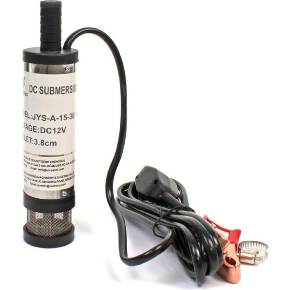 Cacheng 12 Volt Mazot Yağ Aktarma Pompası, Dc Mini Dalgıç Pompa Süzgeçli 38 mm Dış Çap - Yok Su Motoru Fiyatı