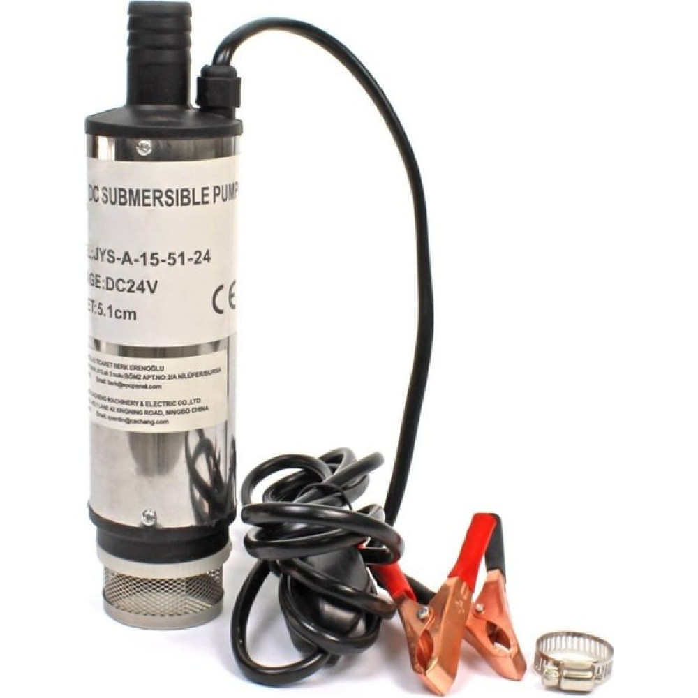 Cacheng 24 Volt Mazot Yağ Aktarma Pompası, Dc Mini Dalgıç Pompa Süzgeçli 51 mm Dış Çap - Yok Su Motoru Fiyatı