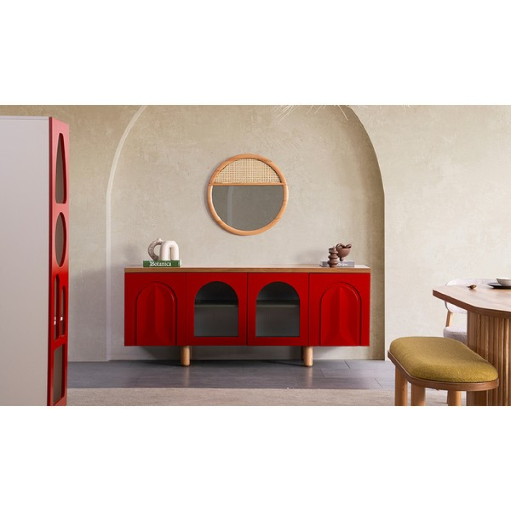 Cadde Yıldız Caddeyıldız Charme Konsol - 201 x 83 x 46 cm - Kırmızı Konsol Mobilya Fiyatı
