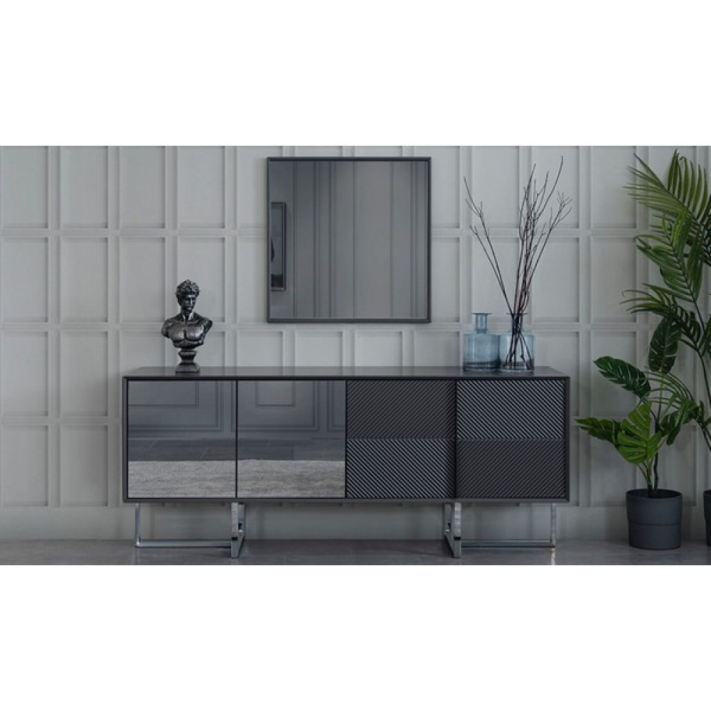 Cadde Yıldız Clodia Konsol - 201 x 82 x 48 cm - Antrasit Konsol Mobilya Fiyatı