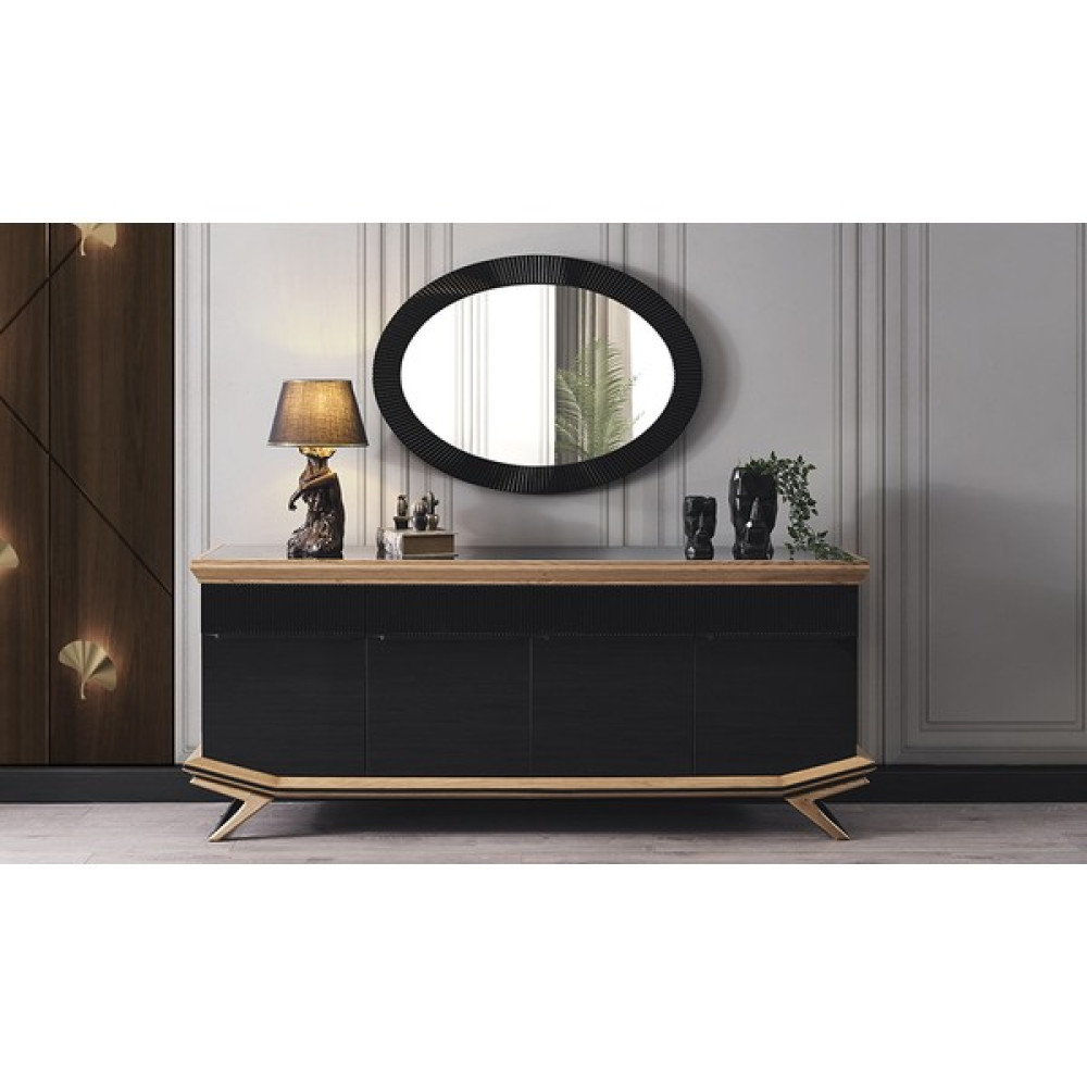 Cadde Yıldız Larina Siyah Konsol - 200x82x45 Konsol Mobilya Fiyatı