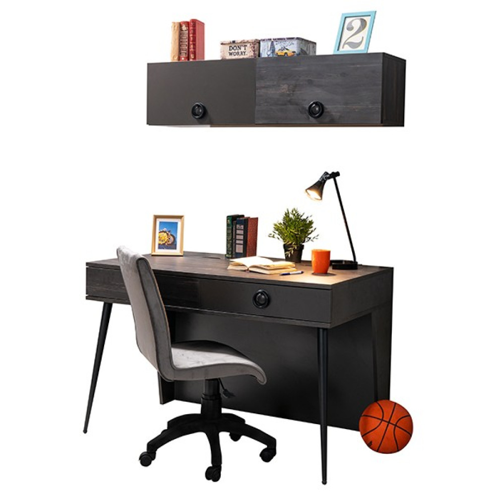 Cadde Yıldız Letto Çalışma Masası - 119 x 76 x 71 cm - Antrasit Çalışma Masası Fiyatı