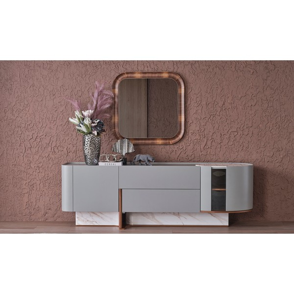 Cadde Yıldız Messina Konsol - 230 x 76 x 52 cm - Gri Konsol Mobilya Fiyatı