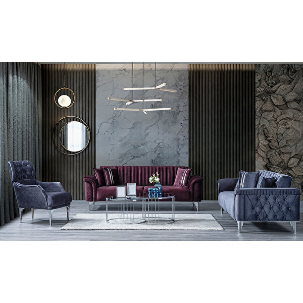 Cadde Yıldız Paula Silver Salon Takımı Koltuk Takımı / Seti Fiyatı
