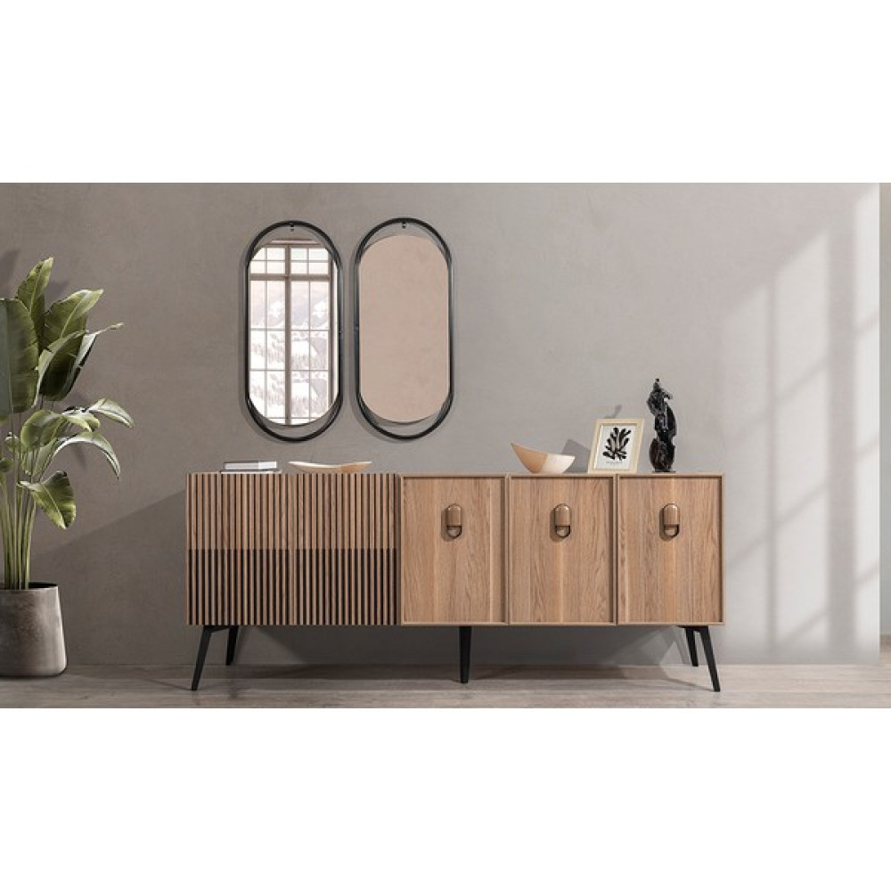 Cadde Yıldız Santino Konsol - 205 x 85 x 45 cm - Ceviz Konsol Mobilya Fiyatı