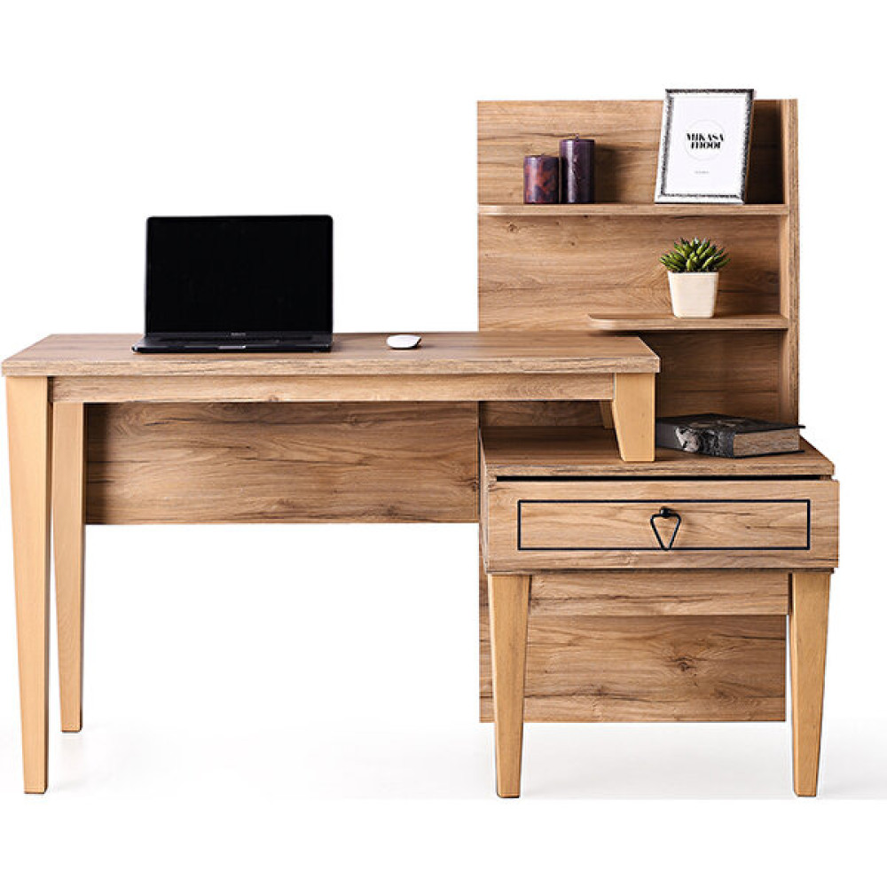 Cadde Yıldız Star Çalışma Masası - Y: 120 cm D: 62 cm G: 143 cm - Ceviz Çalışma Masası Fiyatı