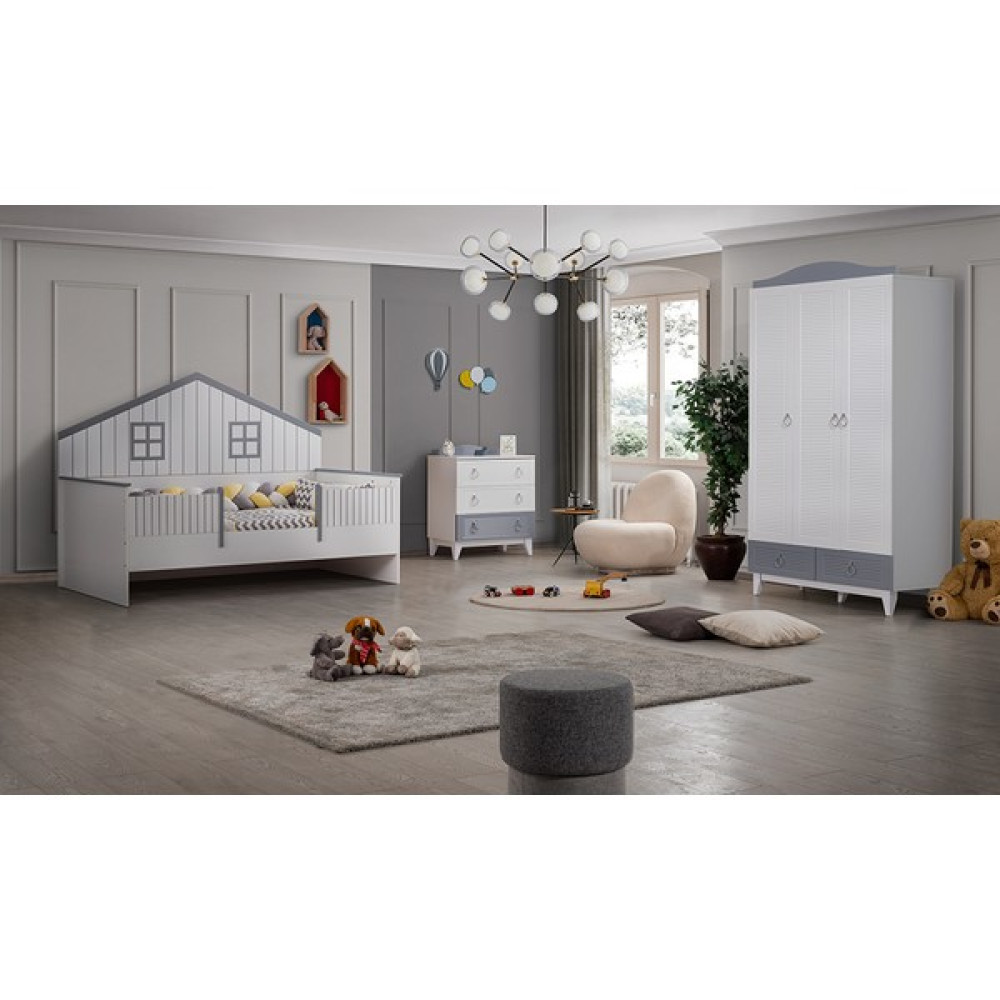 Cadde Yıldız Zayo Genç Odası - Montessori - Beyaz Genç Odası Takımı / Seti Fiyatı